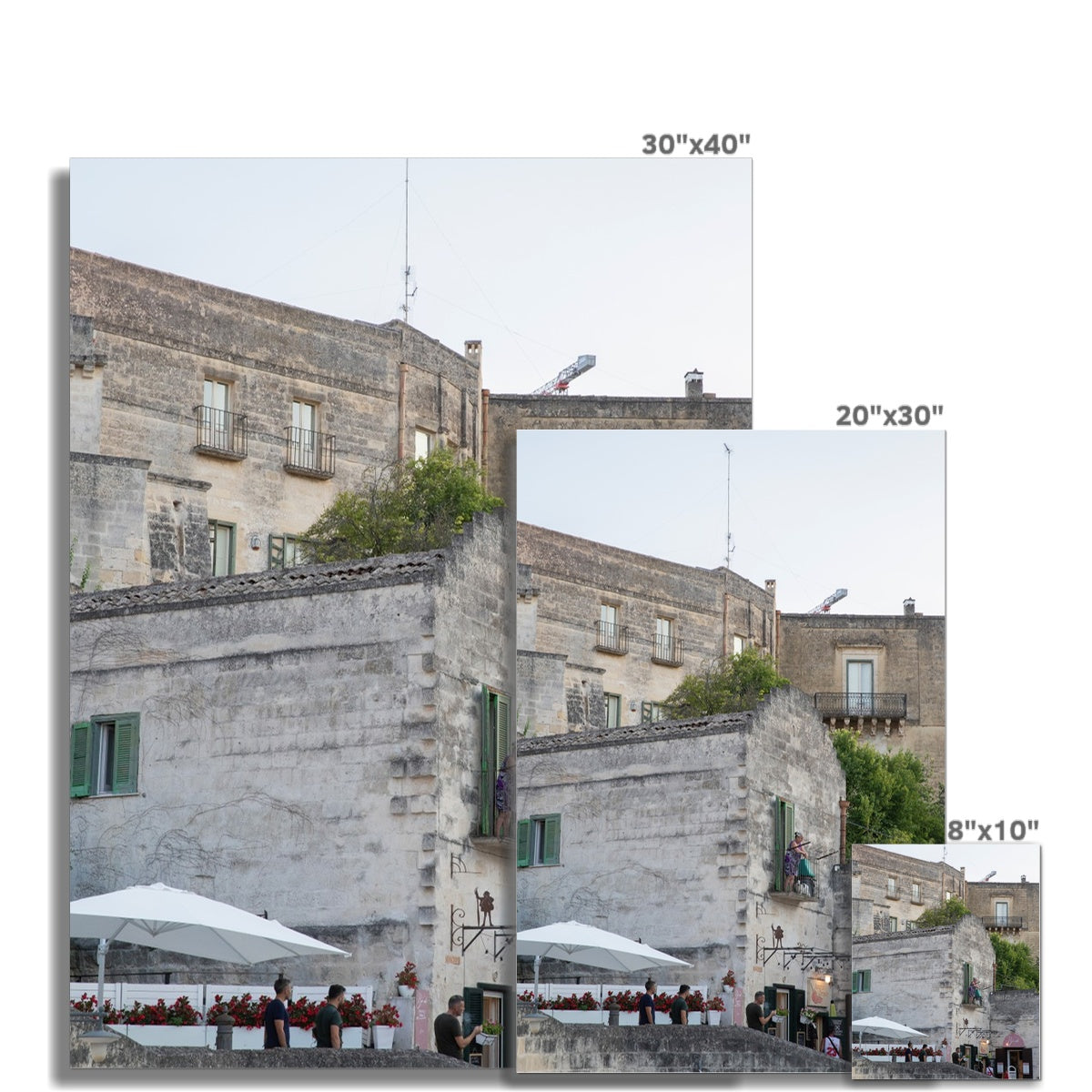 Lady at the Balcony, Matera Fine art photography print on Hahnemühle Photo Rag paper