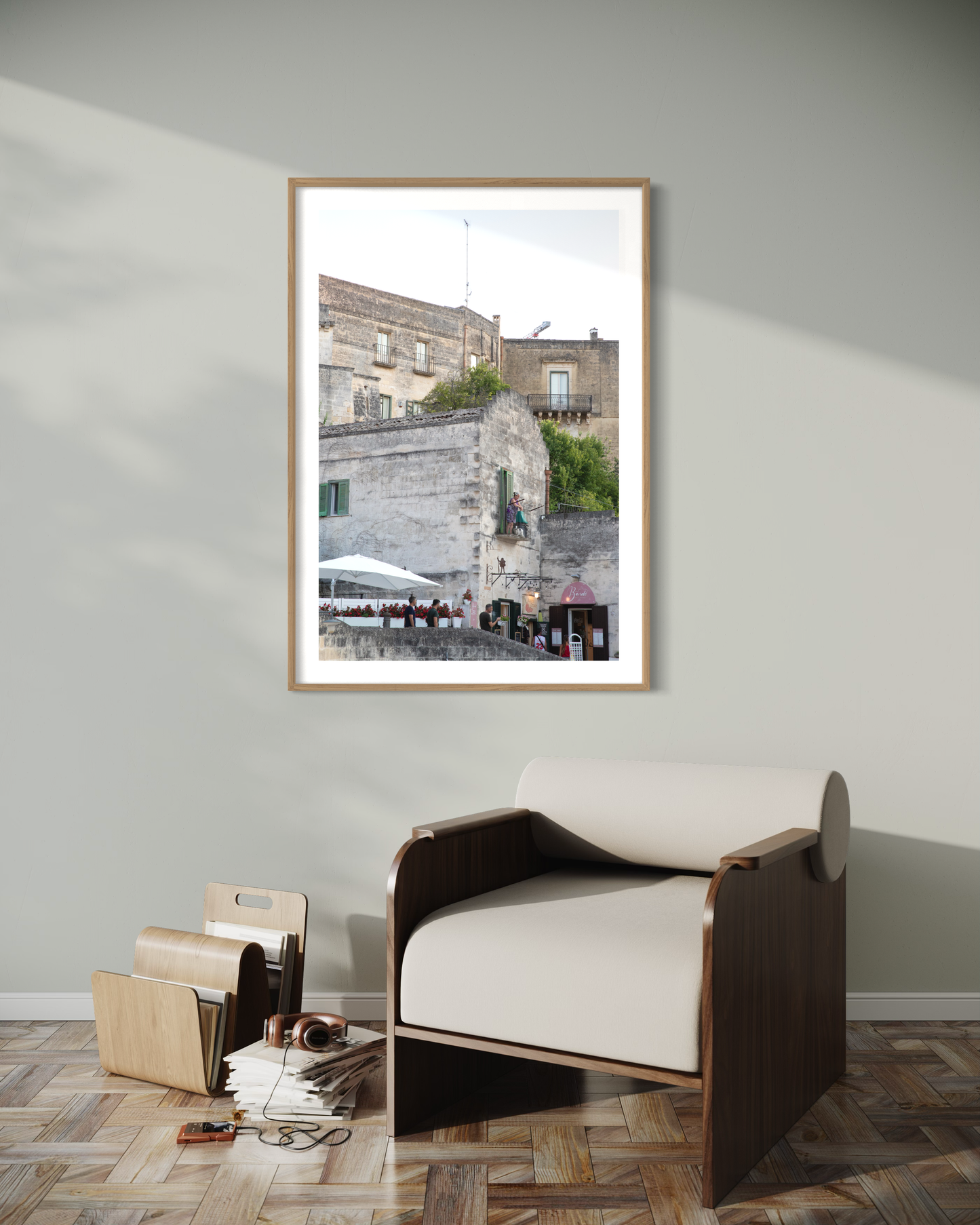 Lady at the Balcony, Matera Fine art photography print on Hahnemühle Photo Rag paper