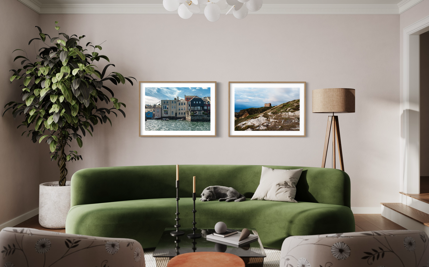 Houses of St. Mawes Framed & Mounted Print