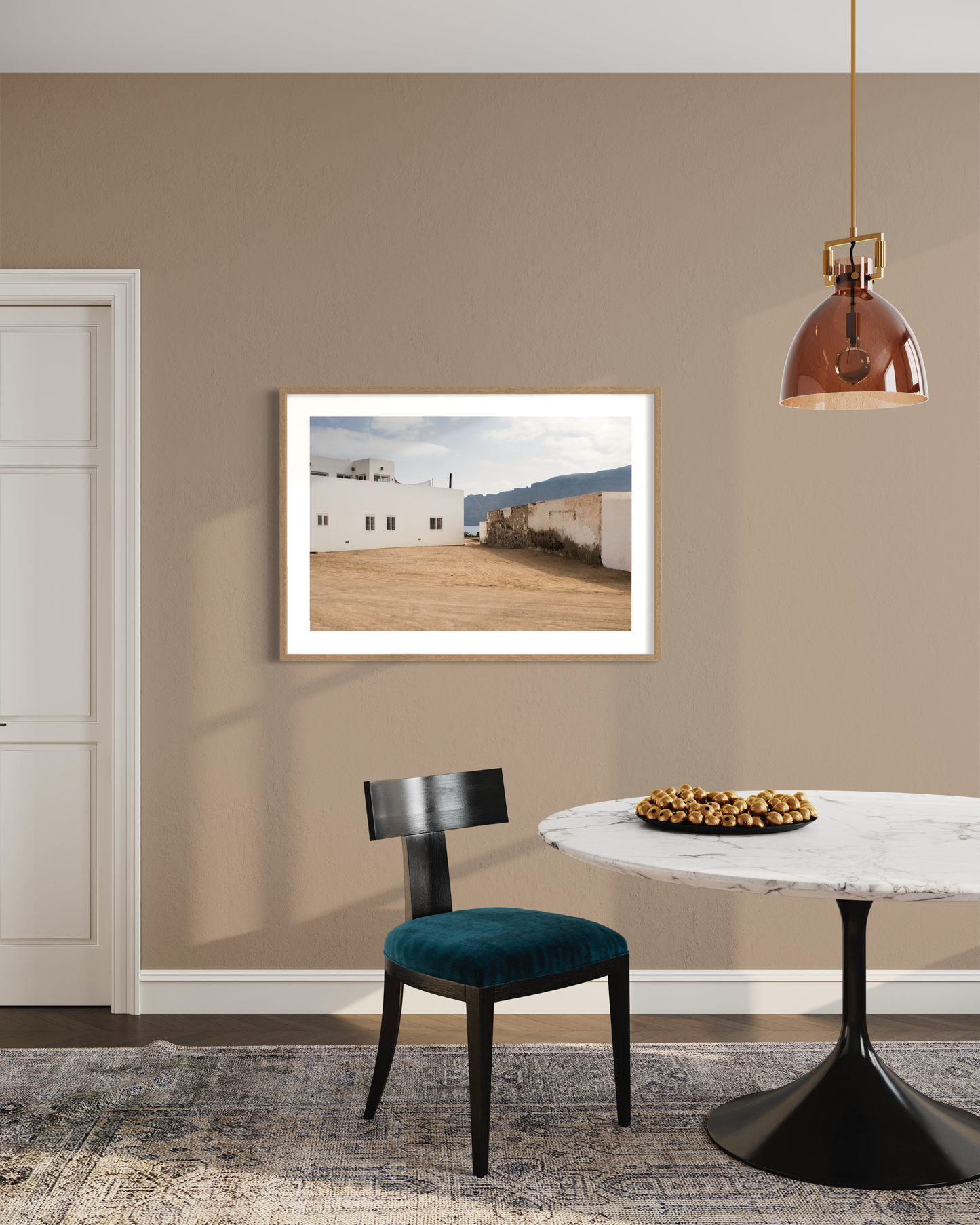 White Houses, Lanzarote Framed & Mounted Print