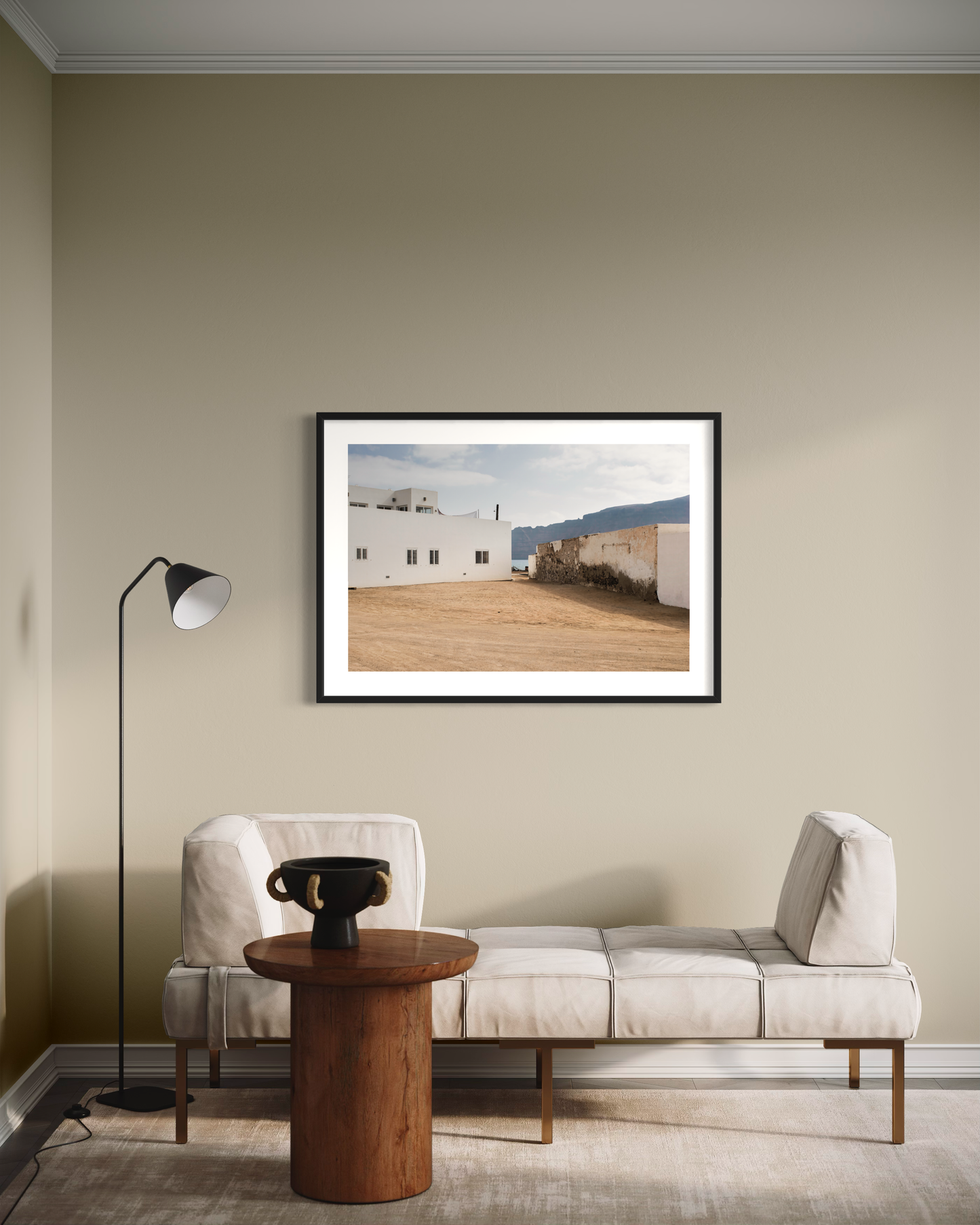 White Houses, Lanzarote Framed & Mounted Print