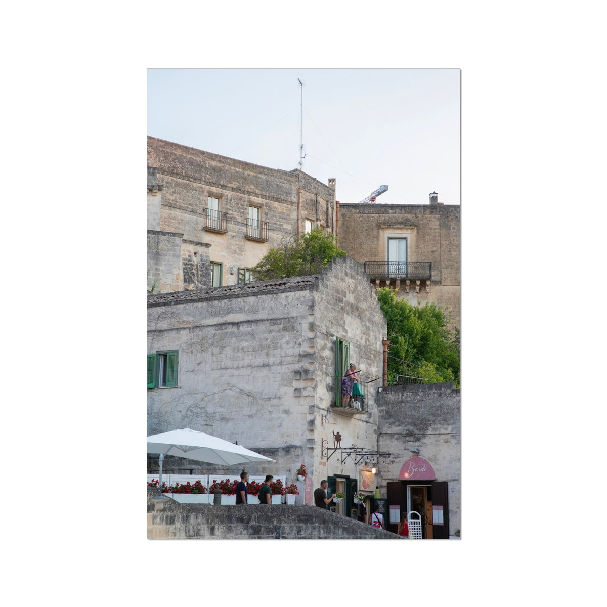 Lady at the Balcony, Matera Fine art photography print on Hahnemühle Photo Rag paper