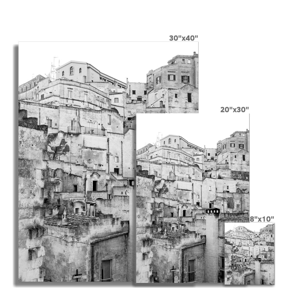 Sassi, Matera, View n. 27 - Fine Art photography print on Hahnemühle Photo Rag paper