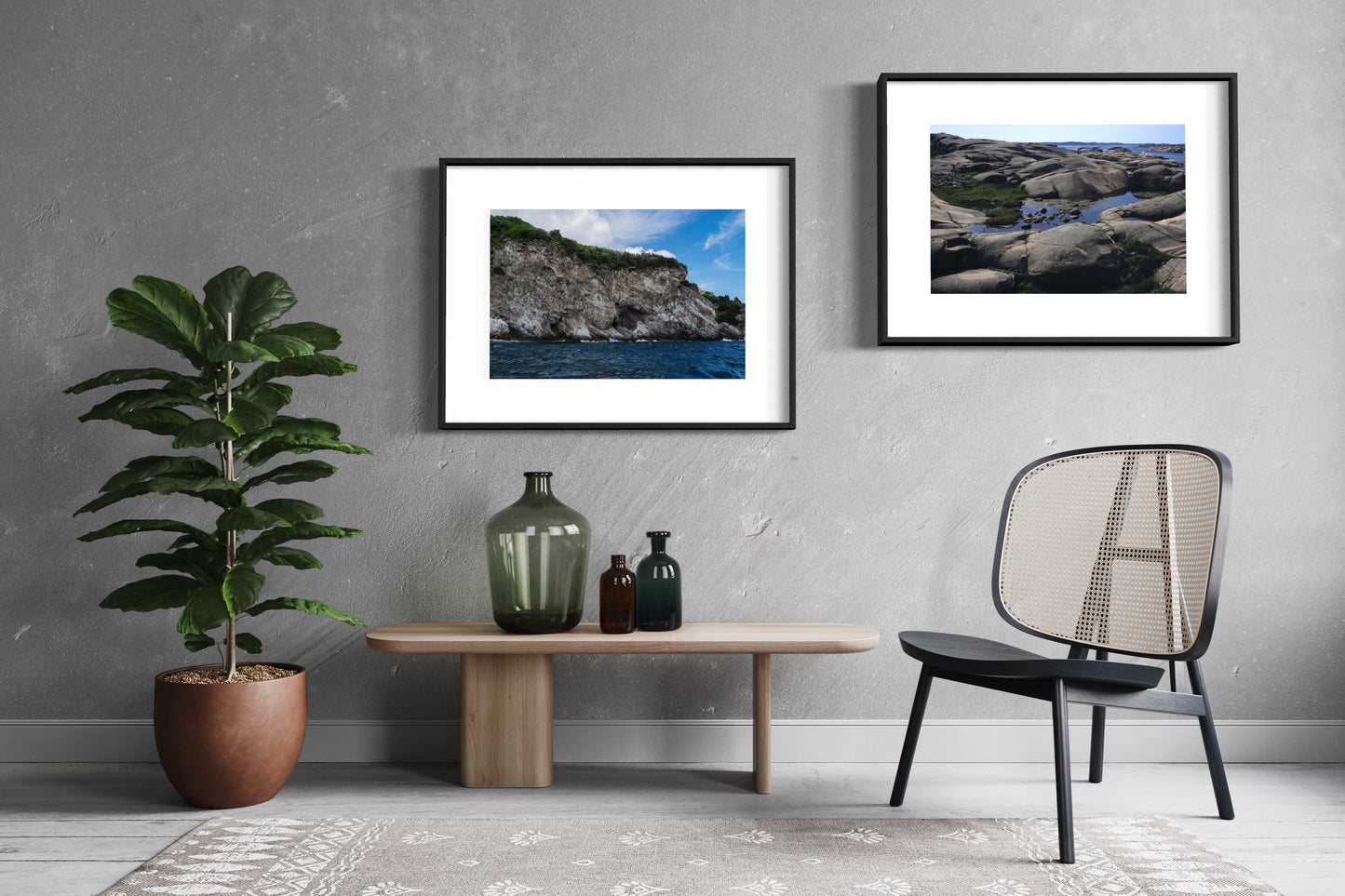 View from the sea, Amalfi Framed Giclée print