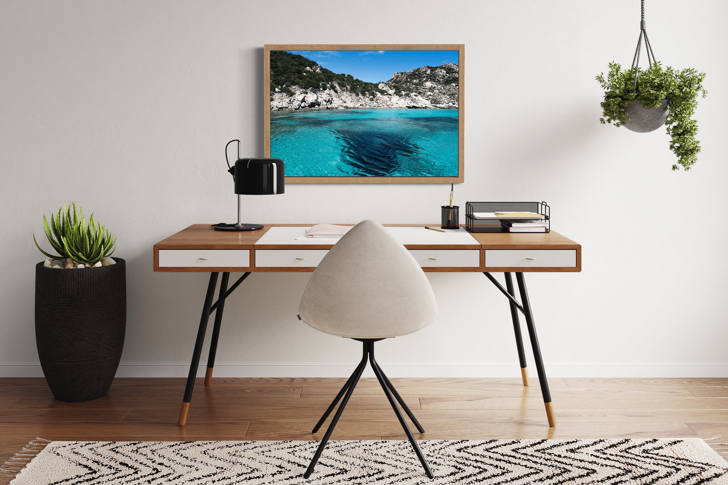 Blue Lagoon, Sardinia Giclée Framed print