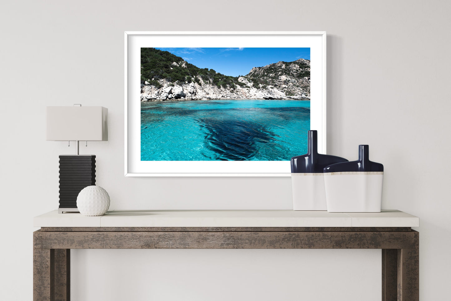 Blue Lagoon, Sardinia Giclée Framed print