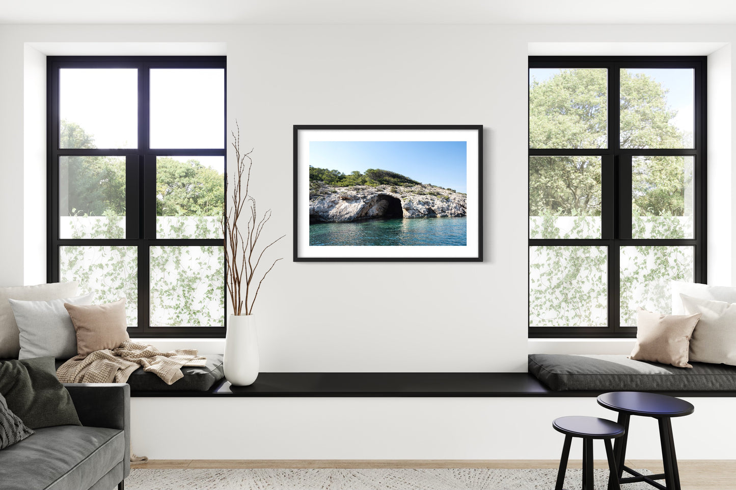 Sea Cave, Portinatx Giclée Framed print