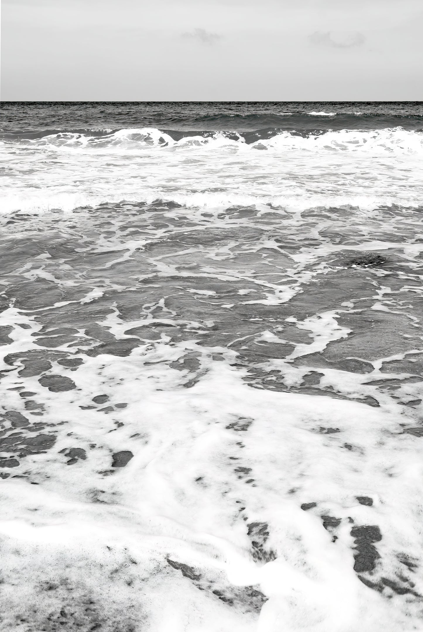 Relaxing sea waves, Ibiza Giclée Framed print