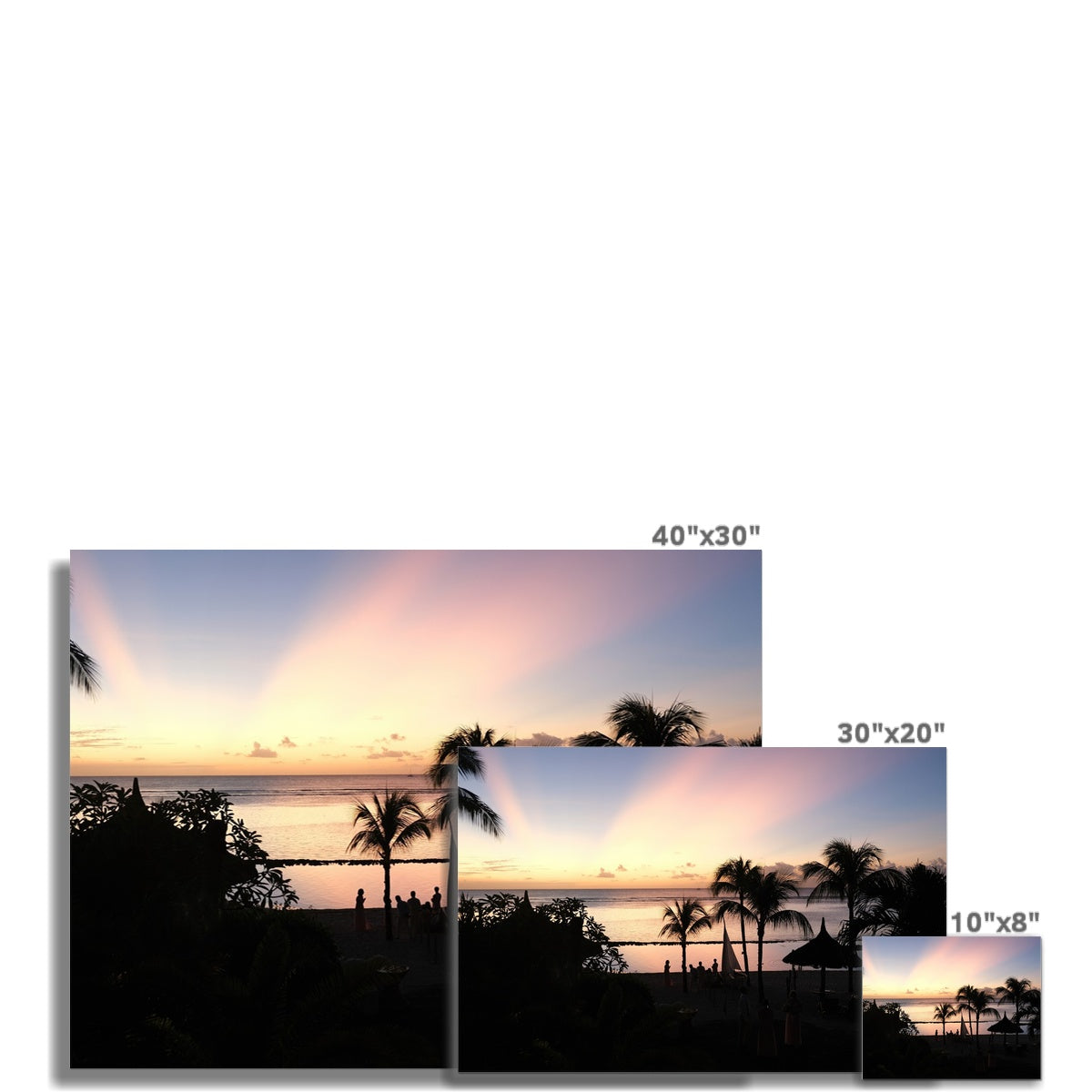 Sunset in Mauritius - Fine Art print on Hahnemühle German Etching paper