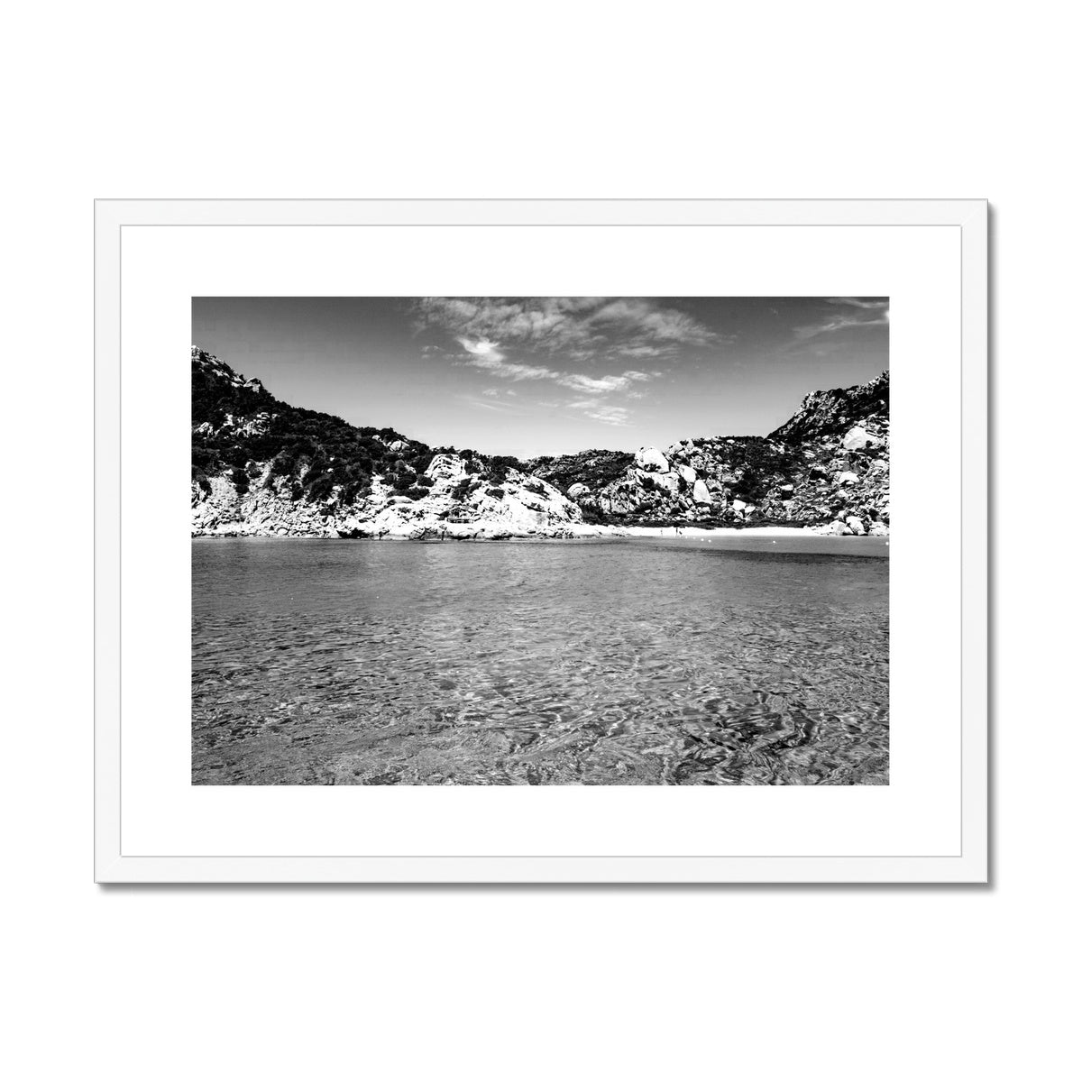 Coastal view, Sardinia Framed & Mounted Print