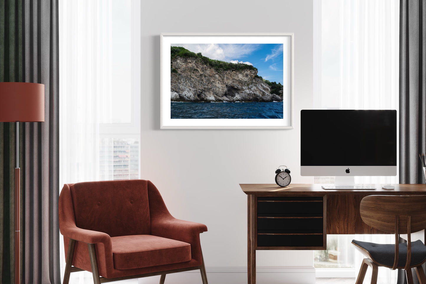 View from the sea, Amalfi Framed Giclée print